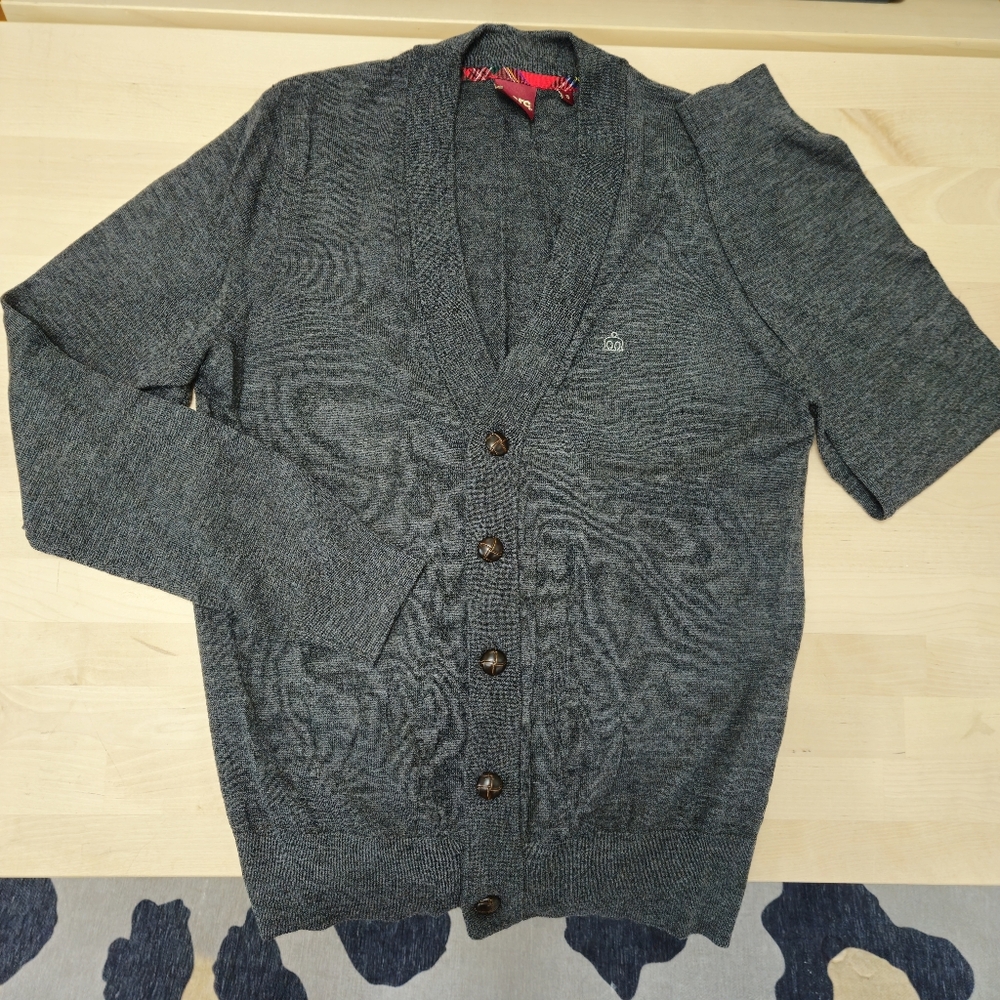 The Merc Grey Cardigan Mens Small Oi Punk